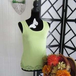 COLDWATER CREEK - Sz S - sleeveless tank w/lace